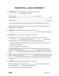 free lease agreement templates residential commercial pdf word