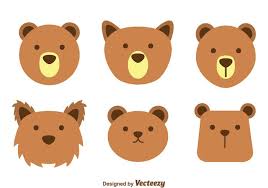 Brown Bear Face Vectors Bear Face Drawing Bear Artwork Bear Face Paint