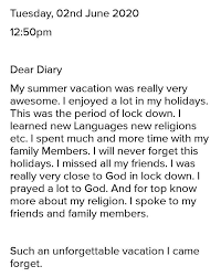 *free* shipping on qualifying offers. Write A Diary Entry About How You Utilised Your Summer Vacation In About 100 Words Brainly In