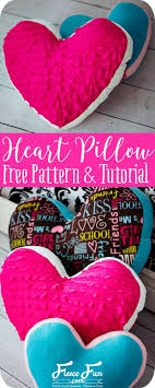We didn't have a pattern for one yet on our website so i had a look around to see what free sewing patterns i could find on the internet. Heart Pillow Tutorial And Free Pattern Fleece Fun