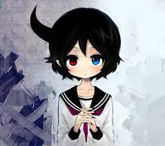 Wings of freedom attack on titan, eren, child, black hair png. Short Black Hair Anime Girl With Red Eyes