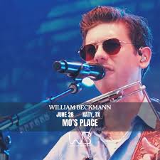 Get your tickets to see William Beckmann LIVE at Mo's Place in Katy this  Friday!