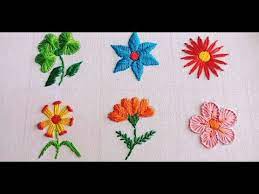Select a category state patterns (55) national parks (29) travel map patterns (5) state flowers (50) vintage trailer (8) botanical patterns (15) city. Hand Embroidery Flower Stitch Easy 6 Six Flower Embroidery By Rup Handicraft Youtube