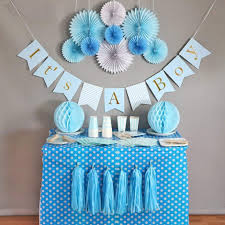 Nautical baby shower decorations for boy, ahoy its a boy baby shower decorations party supplies kit by homond, unique nautical themed paper fans cake topper. Easy Budget Friendly Baby Shower Ideas For Boys Tulamama