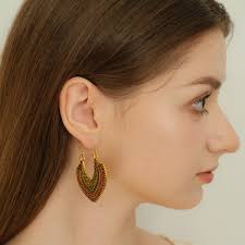 Buy Heart Shaped Hanging Filigree Earrings, Vintage Bohemian Hollow Heart  Shape Carved Drop Dangle Earrings for Women, Vintage Bohemian Earrings  Online in India