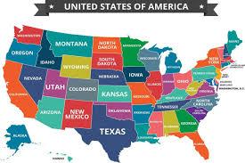 It includes country boundaries, major cities, major mountains in shaded relief, ocean depth in blue color gradient, along. Multi Colored Map Of The United States Usa Classroom Educational Chart Cool Huge Large Giant Poster Art 54x36 Poster Foundry