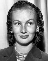 Veronica Lake 🌹, born Constance Frances Marie Ockelman (1922-1973) in 1950  during the Lux Radio Theater presentation of "Slattery's Hurricane",  reprising her 1949 film role as Dolores Grieves. With Richard Conte and