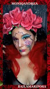Maquillaje artístico Primavera Flor Rosa roja 🌹🌹🌹