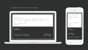 Black And White Email Signature Fadeit Responsive Html Email Signature Email Signatures Html Email Signature Responsive Email