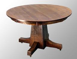 Round Mission Table By L J Stickley Dining Table Mission Table Round Dining Table