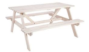 Garden picnic tables come in a range of styles and designs from the traditional rectangular table to round styles. Buy Argos Home Wooden 4 Seater Picnic Bench White Garden Benches And Arbours Argos