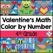 Collection of valentines day coloring pages for kids: 4th Grade Valentine S Day Activities 4th Grade Valentine S Day Math Coloring