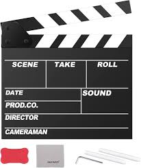 NEEWER FCB01 Movie Clapboard 12 x 1130 x 27 cm Lacquered Wood Director  Clapboard with 2 Markers, Eraser, Hexagonal Wrench & Wipe Cloth, Movie  Clapper for Theatre SceneFilm Shooting: Buy Online at