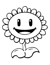 Plants Vs Zombies Sunflower Coloring Page Sunflower Coloring Pages Plants Vs Zombies Birthday Party Coloring Pages