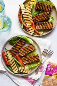 Boiled, battered, lightly fried, fermented firm silken tofu recipes best uses: Cajun Spiced Grilled Tofu Healthy Nibbles