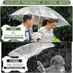Amazon.com: 16-Pack Clear Wedding Umbrellas Bulk, Windproof ...