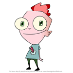 From this point on, press harder with your pencil in order to get darker lines and a more defined sketch. Invader Zim Drawing Tutorials Step By Step Drawingtutorials101 Com