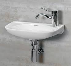 Choose from our large selection of bathroom sinks to find the perfect fit for your home. Whitehaus Wh102lwh Jem Small Wall Mount Lavatory Sink With Faucet Drilling On Left White Faucetdepot Com