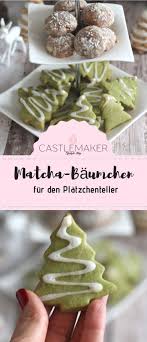 Diese Leckeren Tannenbaumchen Sind Mit Matcha Pulver Gefarbt Und Die Platzchen Bekommen So Eine Besondere Note Der Zi Platzchenrezepte Platzchen Rezept Lecker