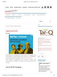 Untuk menganalisis secara mendalam berkenaan tentang hukum tajwid dari ayat tersebut maka. Tajwid Surah Al Fiil Masrozak Dot Com1