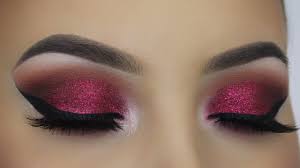 prom makeup tutorial glitter eye look