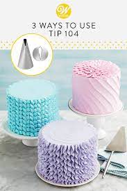 3 Ways To Use Tip 104 Recipe Cake Decorating Frosting Cake Decorating Tips Cake Decorating