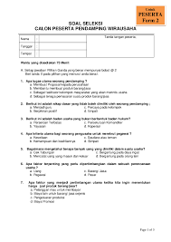 Contoh soal pilihan ganda tentang proposal beserta cute766. Doc 2 Soal Ujian Seleksi Pendamping Wirausaha Docx Taufik Aromafood Academia Edu