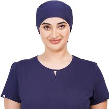 MIKAL Boné de uniforme médico de malha de algodão com amarração nas costas  leve tamanho único boné cirúrgico unissex antiderrapante, para saúde, Azul  marino, Tamanho Único : Amazon.com.br: Moda