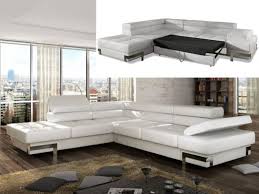 Canape D Angle Gauche Convertible En Simili Damien Blanc En 2020 Canape Angle Convertible Canape Angle Canape Angle Gauche