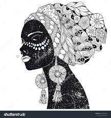 African Woman Art Black And White Pin On Abstract 3d Background