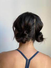 Double bun cropped short sleeve shirt~ coral. Easy Gym Hairstyles That Will Stay Put At Length By Prose Hair