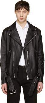 Acne Studios Black Nate Leather Jacket Acnestudios Cloth Jacket Leather Jacket Designer Leather Jackets Leather Jacket Men