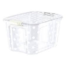 Organize and decorate your classroom or playroom with these set of 3 functional. 40qt Decorative Tote With Locking Lid Clear Bella Storage Storage Tubs Storage Bins Utility Storage