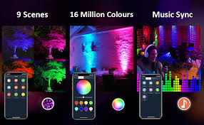 12v led rgb tape light. Autai Led Landscape Lighting 12w Rgb Color Changing Bluetooth App Controlled 24v Low Voltage Landscape Lights With Transformer Ip66 Waterproof Outdoor Spotlights For Trees Pathway Garden Lights 4pack Amazon Com