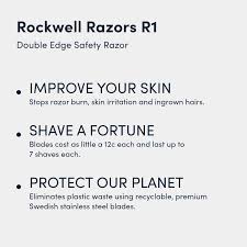Rockwell Razors R1 Double Edge Safety Razor In White Chrome Butterfly Open 5 Swedish Stainless Steel Razor Blades