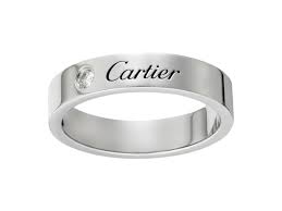 Cartier A Simple Platinum Engraved Cartier Wedding Band With A Diamond Set Next To Wedding Band Engraving Cartier Wedding Bands Engagement Ring Wedding Band
