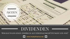 Div1 steht für eine jährliche auszahlung, div2 zahlt halbjährlich aus, div4 sind die quartalszahler und div12 ist ein monatlicher dividendenzahler. Wann Hat Man Anspruch Auf Eine Dividende Freaky Finance