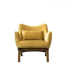 Casper Lounge Chair Yellow Velvet In 2020 Mid Century Modern Lounge Chairs Fabric Accent Chair Velvet Armchair