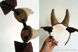 From The Previous Post On Jasmine Flower This One Shall Be On An Animal A Goat I Initially Made A Pair Of Horn Farm Animal Costumes Horns Costume Goats