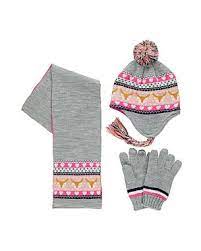 Fox Fairisle Hat Scarf And Gloves Set Girls George At Asda Gloves Set Fair Isle Hats