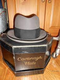 Cavanagh Vintage Men S Homburg Fedora Hat Xl 7 5 8 Rare Size Dark Grey Brown With Box Hats For Men Mens Dress Hats Hats Vintage