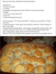 Biscuits And Gravy Casserole With Eggs Biscuits And Gravy Breakfast Casserole Recipe Breakfast Brunch Recipes Recipes Food