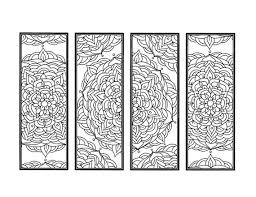 Pin by cassy gilbertson on dibuix i pintura detailed coloring pages coloring pages coloring books from the gallery. Diy Mandala Bookmarks Set Of 4 Printable Coloring Page Instant Etsy
