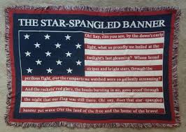 Danbury Mint Vtg Star Spangled Banner Flag Throw Blanket 70 X 48 Made In Usa Star Spangled Banner Star Spangled Bright Stars