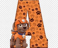 Marshall is the team's fire rescue pup. Paw Patrol Alphabet Letter Patrol Carnivoran Orange Png Pngegg
