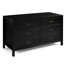 Palace white solid wood double dresser. 57 Inch Classic Solid Wood 6 Drawer Dresser Black By Walker Edison