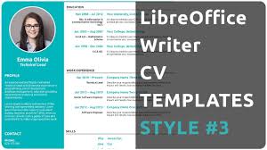 Libre office resume templates sample resume template. Libreoffice Writer Cv Templates Style 03 Youtube