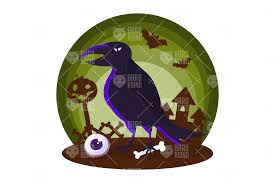 Free svg files | halloween. Halloween Horror Raven Illustration Graphic By Barsrsind Creative Fabrica