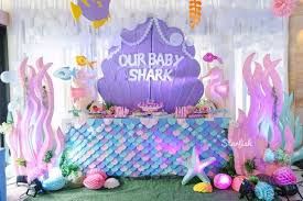Birthday Theme Ideas For Baby Girls Aaliyah S Quirky Baby Shark Themed Party Shark Themed Party Shark Themed Birthday Party Shark Theme Birthday