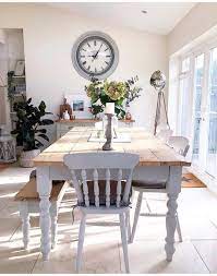 For our last group of images, we feature tables and chairs that go together like peanut butter and jelly. Farmhouse Tables Made In Stratford Upon Avon Warwickshire Country Life Furniture Quality Farmhouse Dining Room Dining Room Design Farmhouse Dining Table